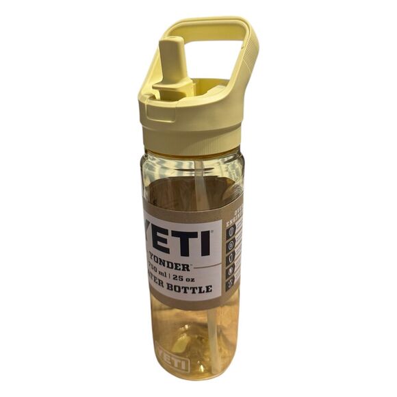 YETI Yonder Water Bottle 750ml 25oz Daybreak Yellow with Yonder Straw Cap - Picture 1 of 3